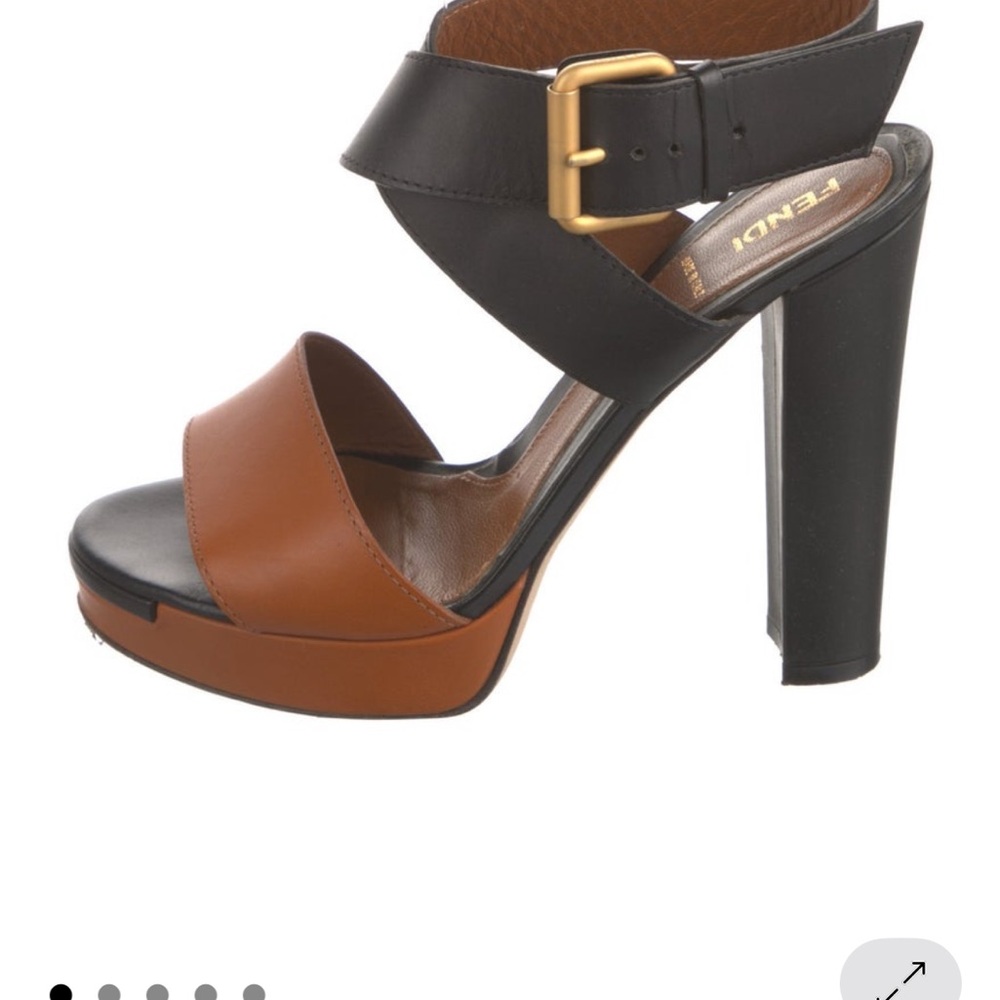 Fendi Black and Tan Women's Heels